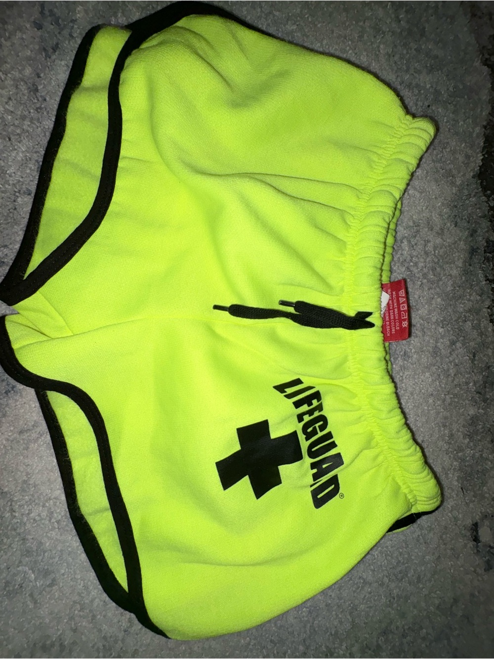 LIFEGUARD Neon Yellow Cute mini shorts